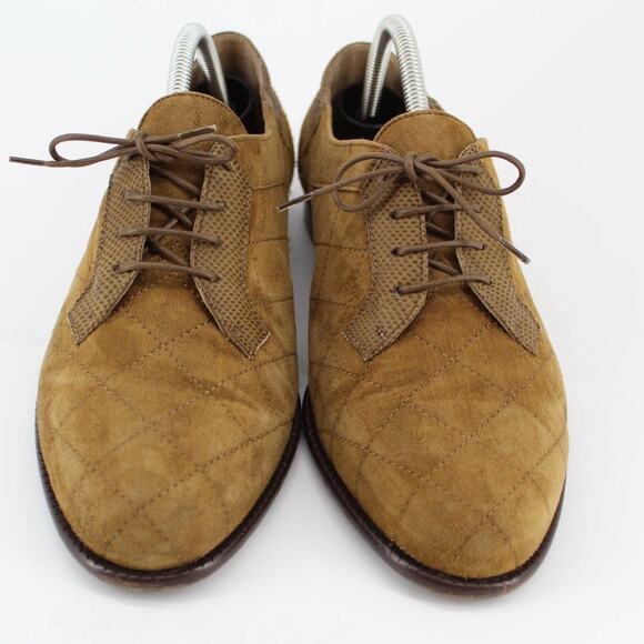 Rick Pallack Oxford Shoes Mens 9 Brown Suede Quilted Lace Up Leather Sole Oxford main image 6